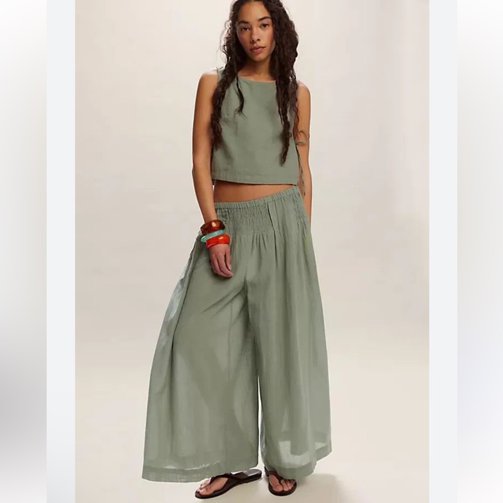 Free People Free-est Rising Sun Pants Size XS Billowy Wide Leg Palazzo Lagenlook